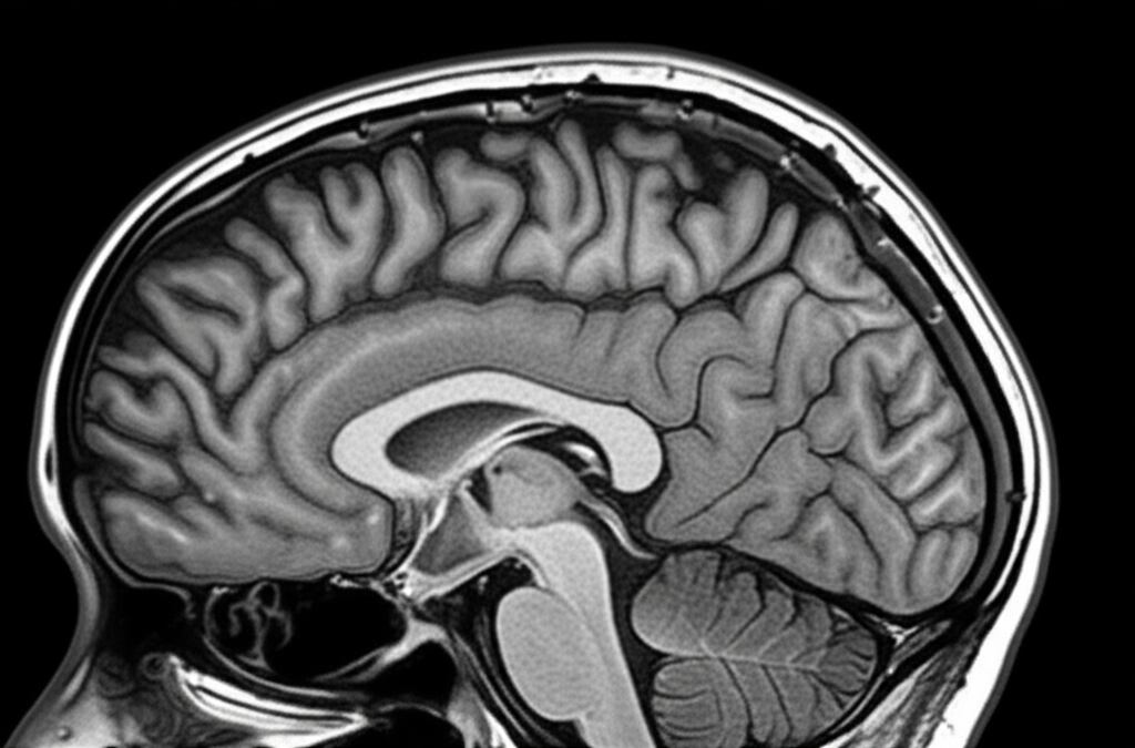 Brain scan showing hippocampus region highlighted